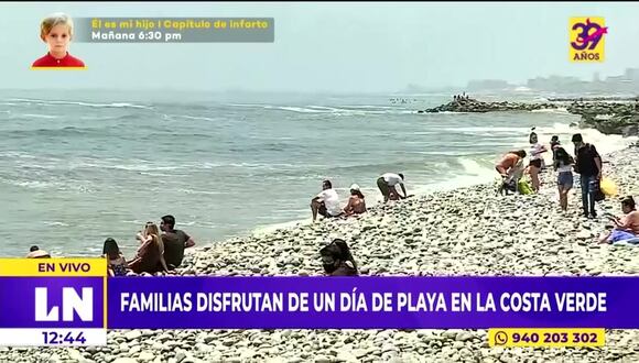 Familias disfrutan en la Costa Verde