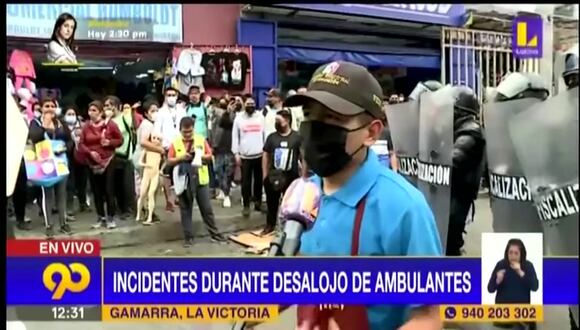 Declaraciones de ambulante desalojado en La Victoria