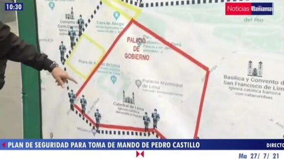 Plan de seguridad para toma de mando de Pedro Castillo