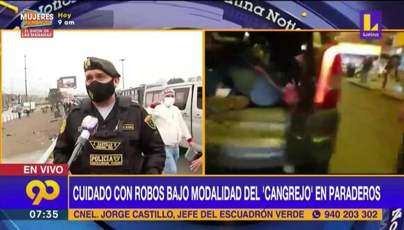 Robos bajo modalidad del 'cangrejo' en paraderos