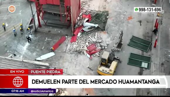 Demuelen parte de mercado Huamantanga