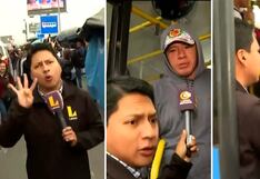 Reportero sube a bus durante transmisión en vivo y queda ‘atrapado’ (VIDEO)