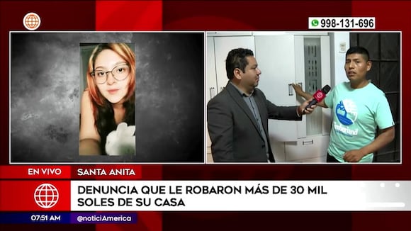 Santa Anita: inquilina roba 30 mil soles a joven