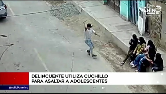 Carabayllo: Delincuente utiliza cuchillo para robar a adolescentes
