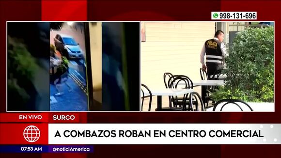 Robo en manada en centro comercial de Surco
