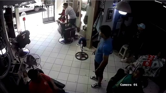 Cámaras registraron la reacción de trabajadores de una barbería durante el sismo en Ica