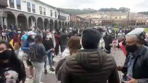 Protestas en Cusco por llegada de Keiko Fujimori al Cusco