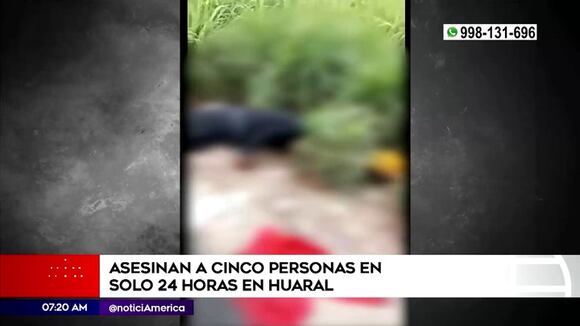 Encuentran cinco personas asesinadas en Huaral