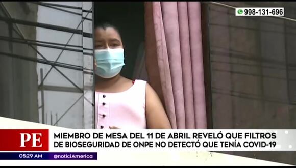 Miembro de mesa dio positivo a COVID-19