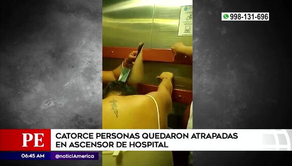 Catorce personas quedaron atrapadas en ascensor de hospital
