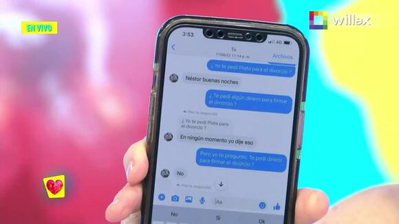 CORREO | Néstor Villanueva muestra supuestos chats con Florcita Polo