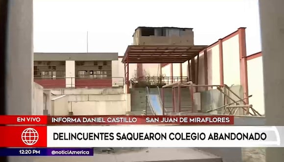 San Juan de Miraflores: Roban colegio abandonado