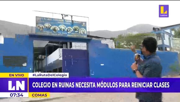 Comas: Colegio en ruinas