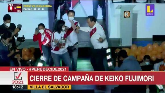 Jimmy Santi se sumó a cierre de campaña de Fuerza Popular (Video: Latina TV)