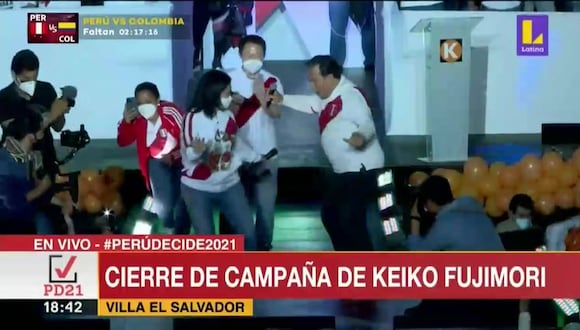 Jimmy Santi se sumó a cierre de campaña de Fuerza Popular (Video: Latina TV)