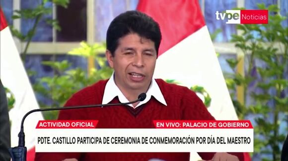 Pedro Castillo envía mensaje por el "Día del maestro"