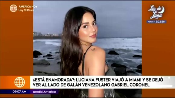 Luciana Fuster se deja ver con galán venezolano Gabriel Coronel