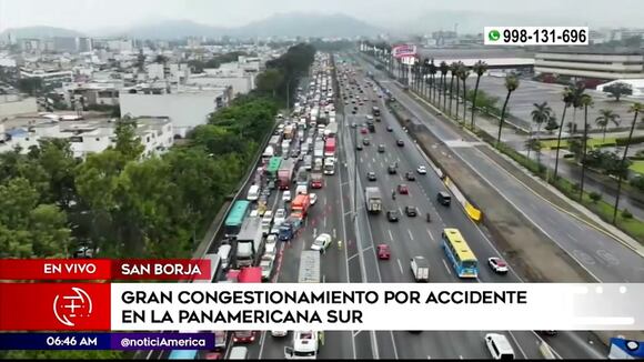 Congestión vehicular en la Panamericana Sur