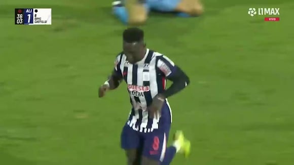 Gol de Eryc Castillo para el 1-0 de Alianza Lima vs. CD Moquegua. (Video: L1 MAX)