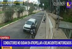 Brasil: Conductores atropellan a delincuentes para evitar su fuga
