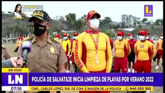 Policía de salvataje inicia limpieza de playas por verano 2022