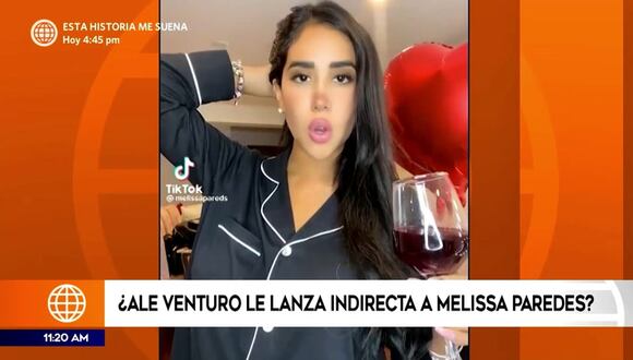 Ale Venturo responde con indirecta a Melissa Paredes