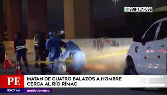Matan de cuatro balazos a hombre cerca al río Rímac