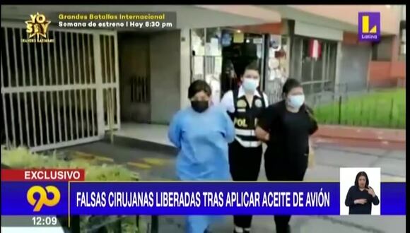 Falsas cirujanas liberadas tras aplicar aceite de avión