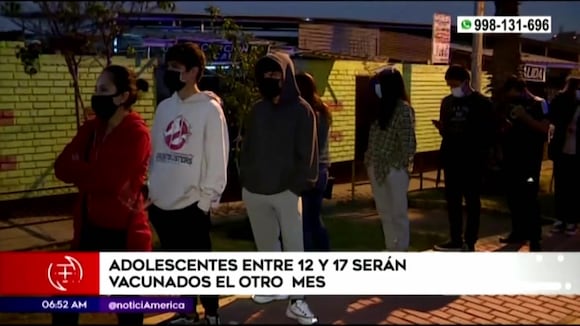 Minsa: Vacunación contra el COVID-19 de adolescentes entre 12 y 17 años empezará en noviembre