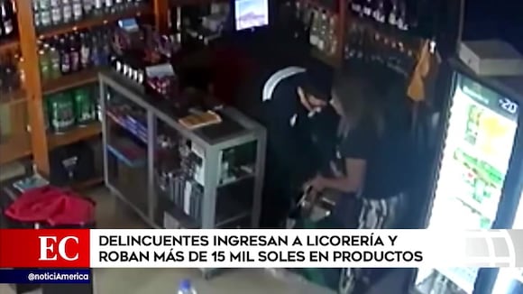 Delincuentes ingresan a licorería y roban más de 15 mil soles en productos