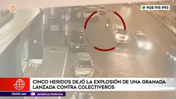 Lanzan granada contra colectiveros en La Victoria