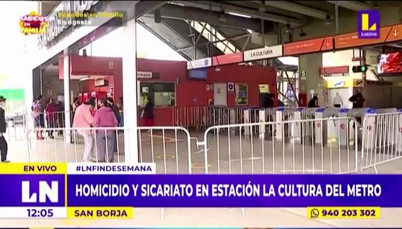 Homicidio y sicariato en estación La Cultura del Metro