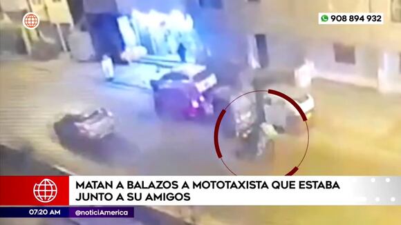 Matan a balazos a mototaxista que estaba junto a sus amigos
