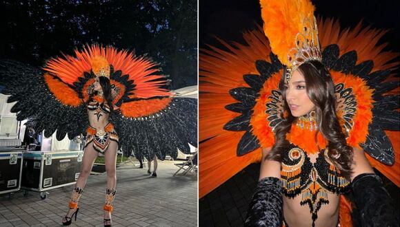 Valeria Flórez se lució en el desfile de traje típico inspirado en un gallito de las rocas en "Miss Supranational 2023"