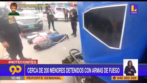 Delincuencia en Callao: Cerca de 200 menores detenidos con armas de fuego