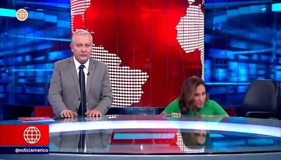 Alvina Ruíz y su desafortunada caída en pleno noticiero EN VIVO
