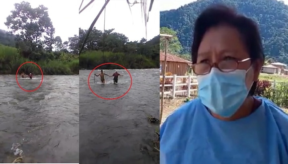 Aguerrida obstetra cruza caudaloso río Anapati para atender a familias en el Vraem (Diario: Correo)