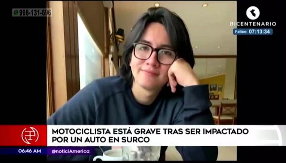 Motociclista queda grave tras accidente en Surquillo