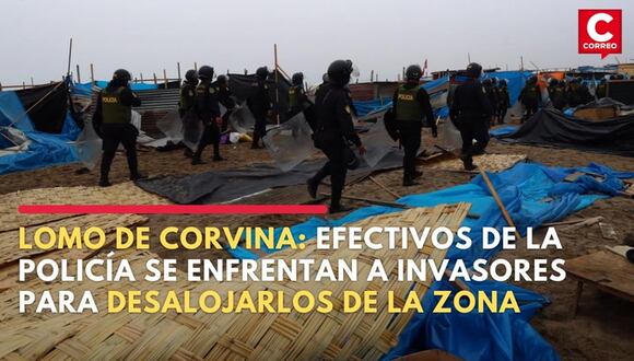 Efectivos de la Policía se enfrentan a invasores para desalojarlos de la zona de Lomo de Corvina | CORREO