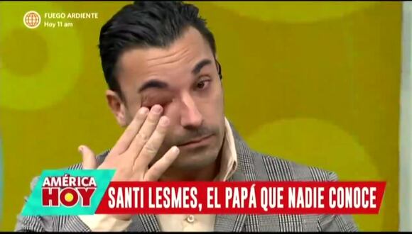 Santi Lesmes llora