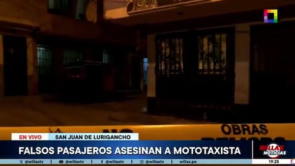 CORREO | Mototaxista es asesinado a balazos por sicario en San Juan de Lurigancho