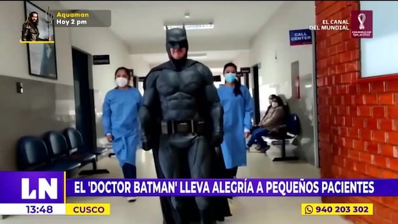 Cusco: Batman peruano lleva felicidad a niños en hospital