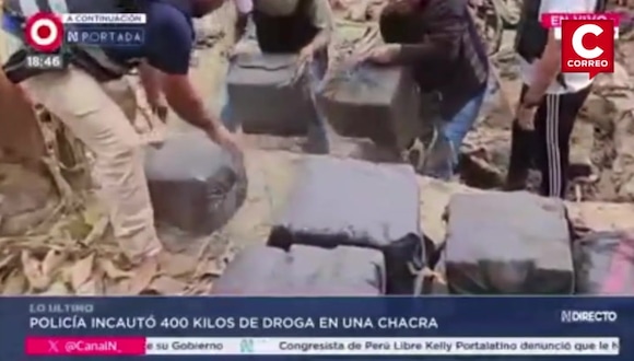 CORREO | Tumbes: PNP incautó 400 kilos de marihuana oculta en una chacra