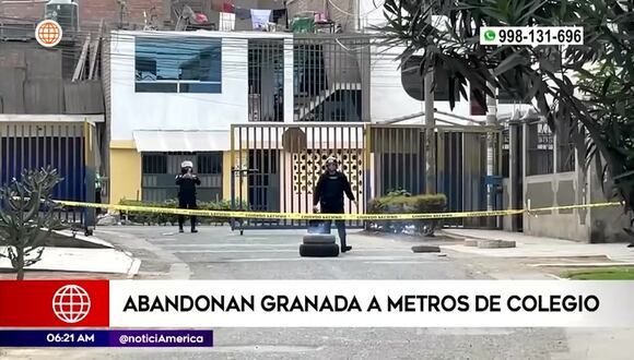 Dejan una granada a metros de un colegio