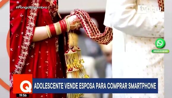 Adolescente vende esposa