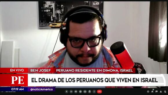 Peruano habla en vivo desde Israel