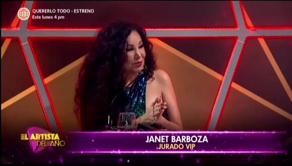 Janet Barboza en el programa “El Artista del Año” (Video: América TV)