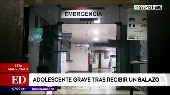 Adolescente grave tras tras recibir un balazo