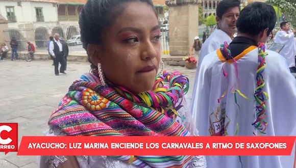 Luz Marina Enciende los Carnavales Ayacuchanos a ritmo de saxofones