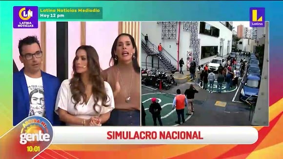 Conductores de "Arriba mi gente" participan del simulacro nacional multipeligro